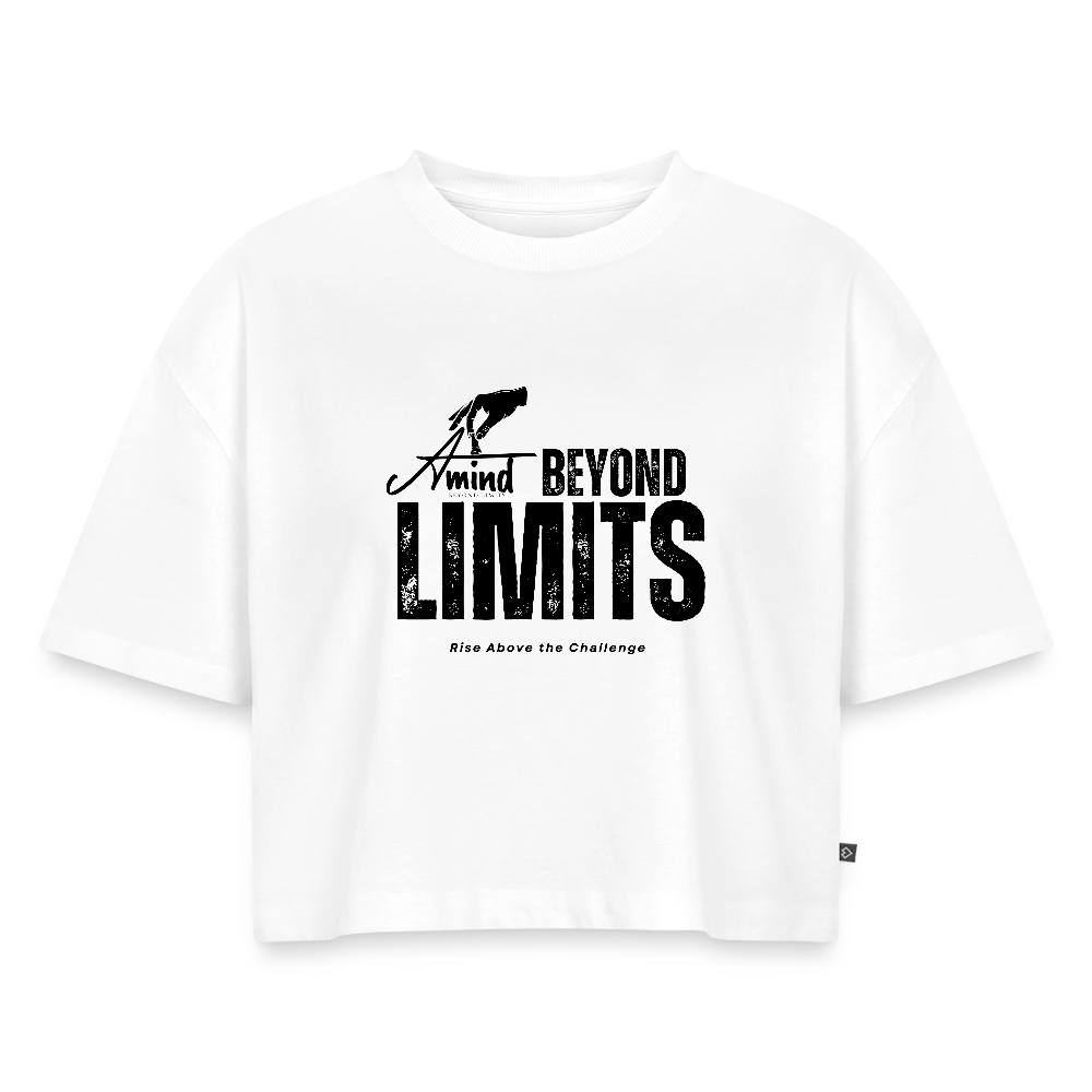 Women's Oversized Organic Cropped T-Shirt - white