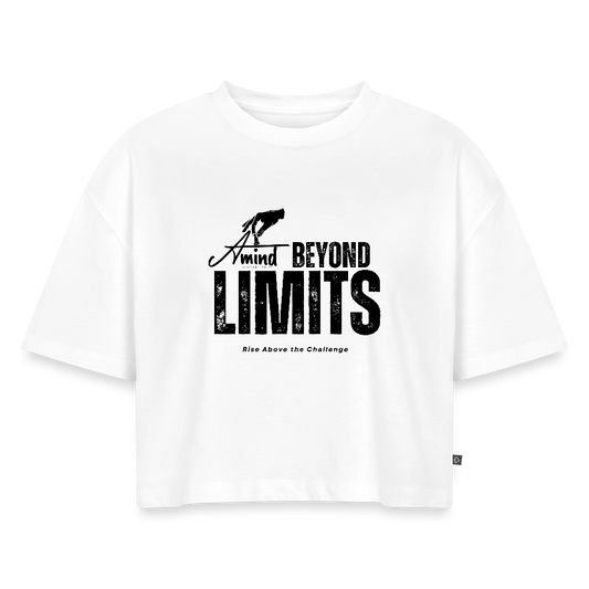 Women's Oversized Organic Cropped T-Shirt - white